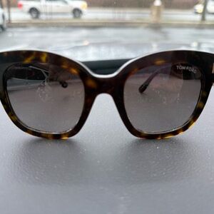 Tom Ford Women's Tortoiseshell Sunglasses with Brown Gradient Lens